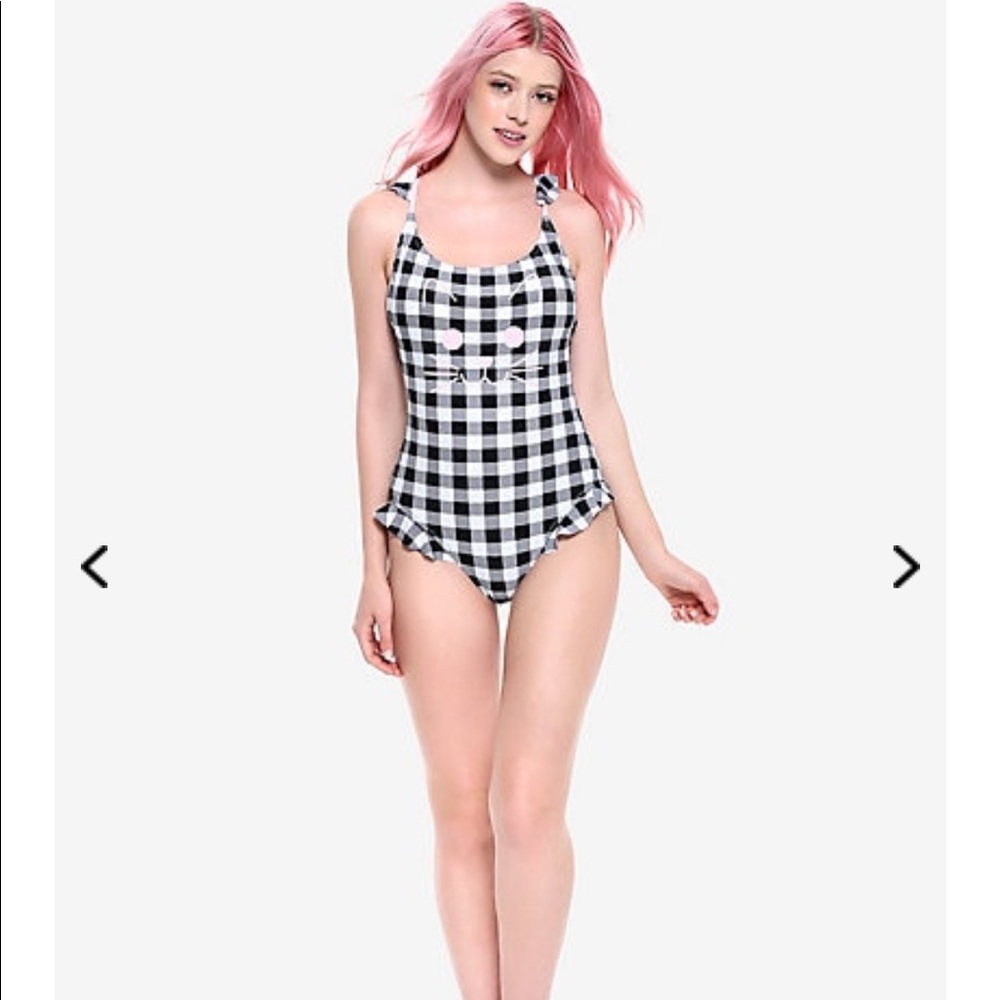 Checked Swimsuit S/M - Picture 3 of 5